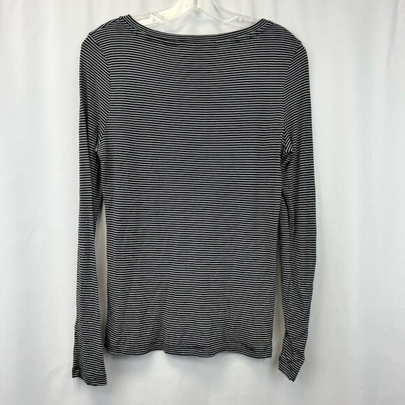 Vero Moda Womens Casual Top Navy White Striped Long Sleeve Twist Front S - Picture 2 of 10